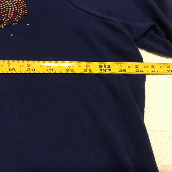 QF light navy blue t-shirt with 3 blingy pumpkins (2X) - Picture 12 of 16